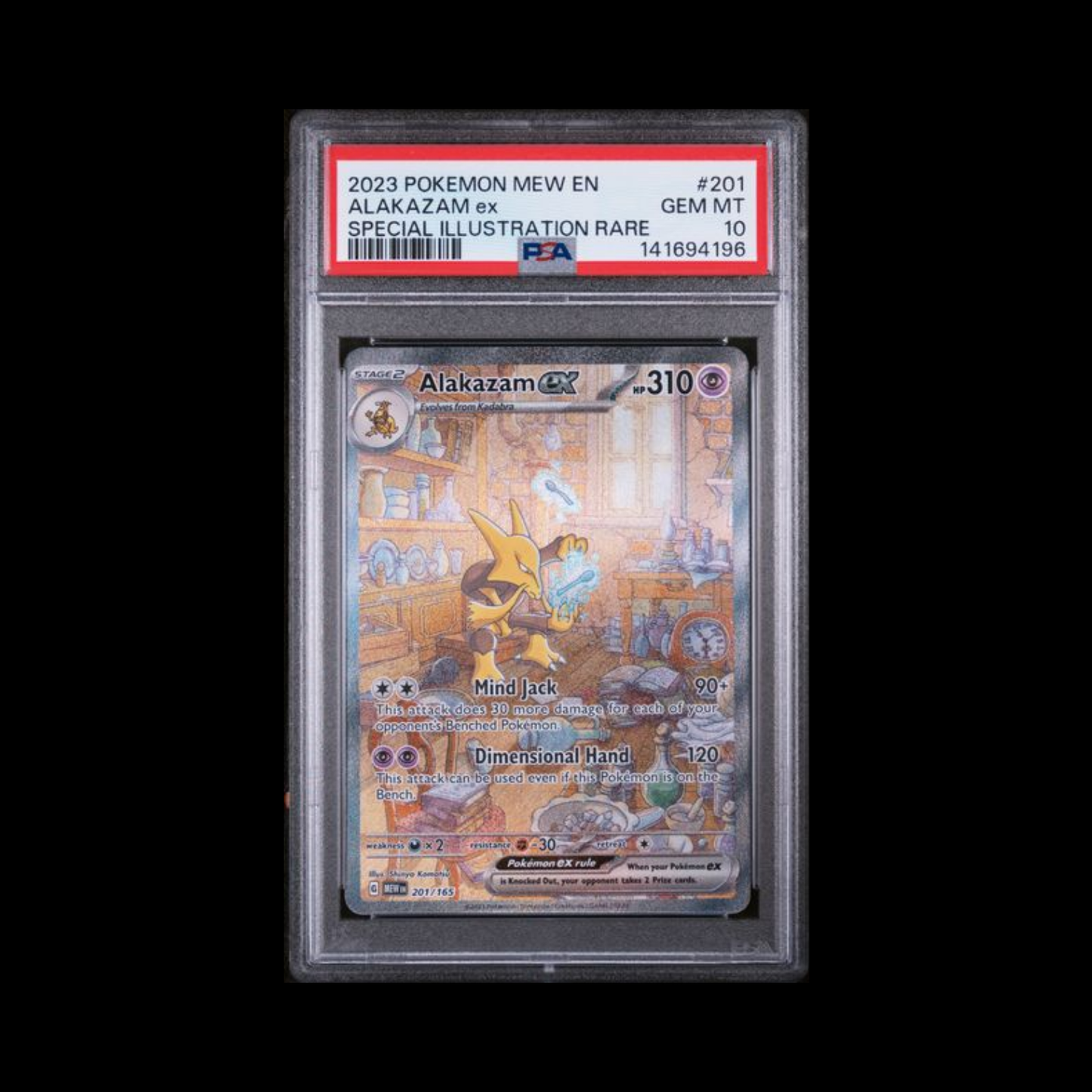 Pokemon Slab Alakazam EX 201 PSA 10 Gem 2023