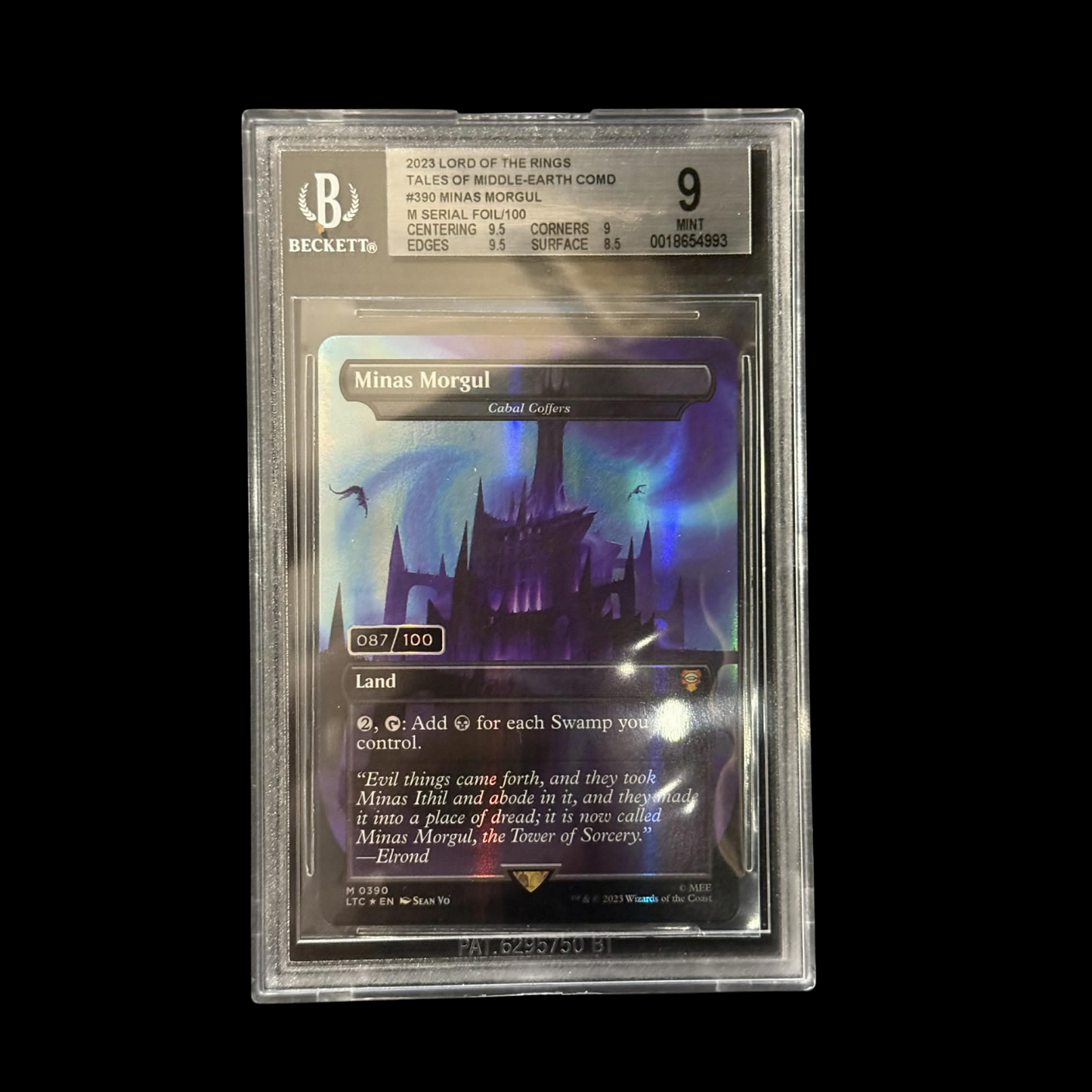 MTG Magic The Gathering Slab LOTR Minas Morgul 087/100 BGS 9 Mint 2023