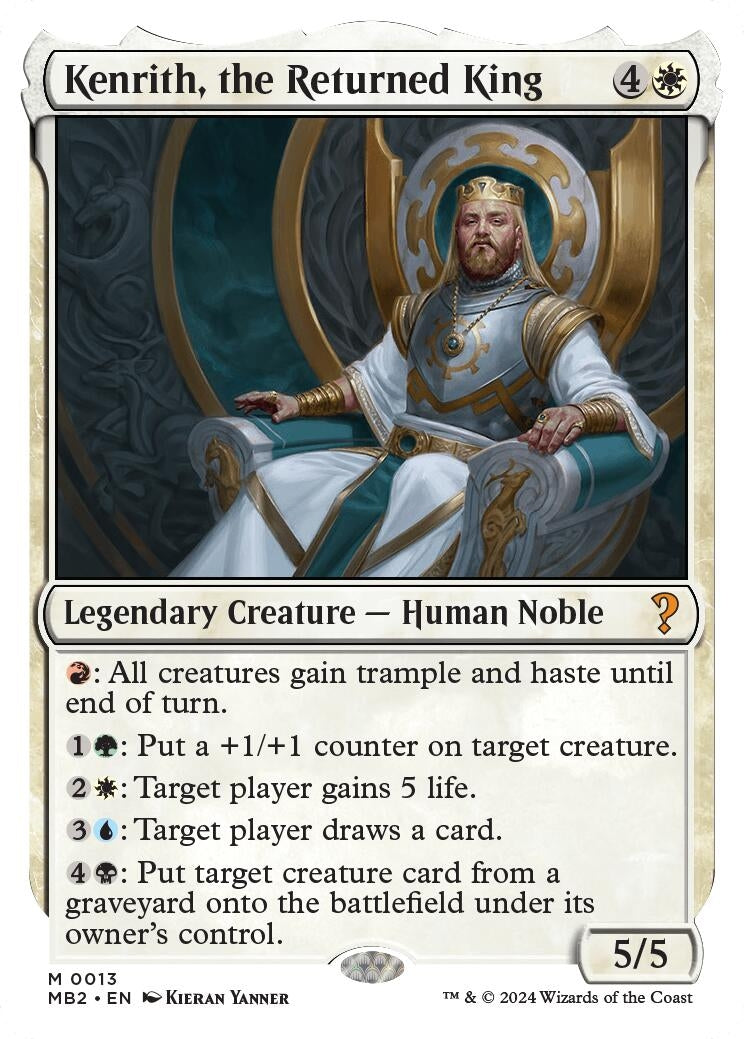 Kenrith, the Returned King (White Border) (13) (MB2)