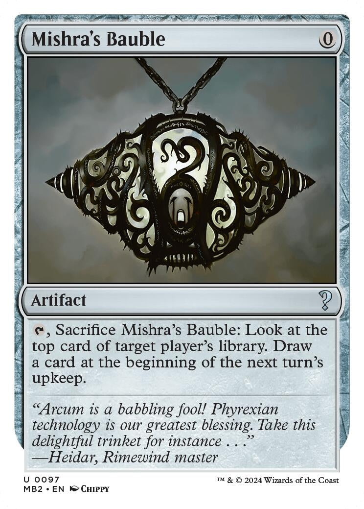 Mishra's Bauble (White Border) (97) (MB2)