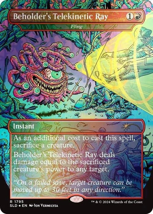 Beholder's Telekinetic Ray - Fling (Rainbow Foil) (1795) (SLD)