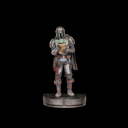 Star Wars Sideshow & Iron Studios Mandalorian And Grogu 1:10 Scale