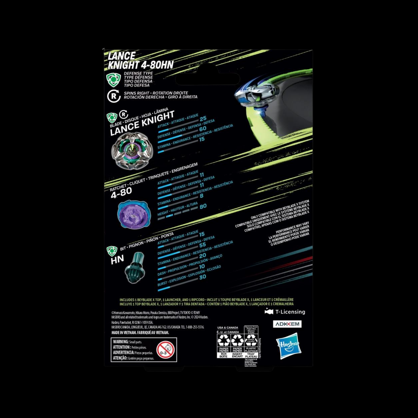 Beyblade X Lance Knight 4-80HN Starter Pack Set