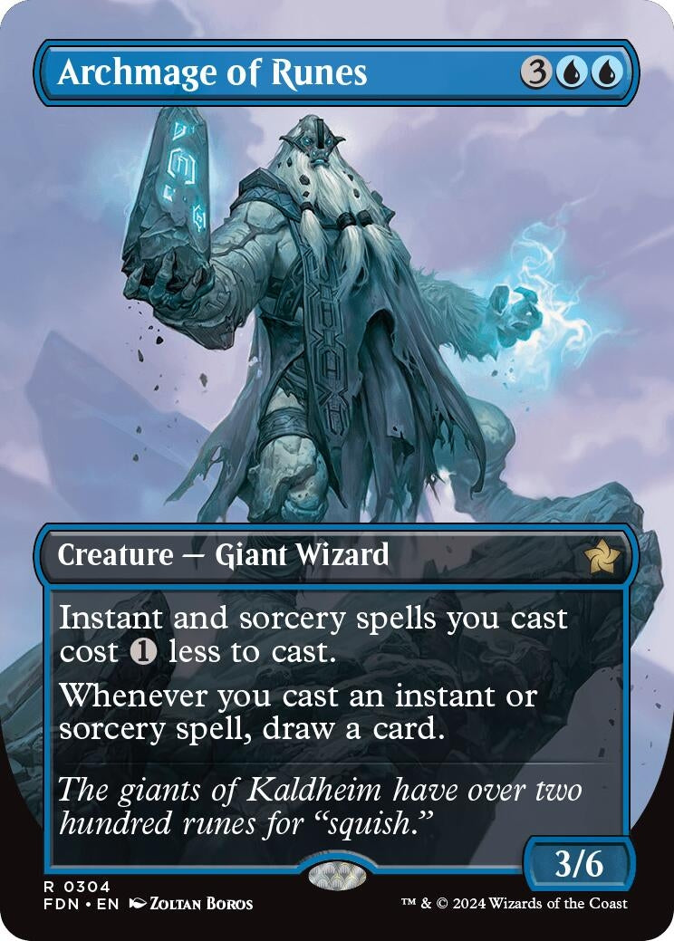 Archmage of Runes (Borderless) (304) (FDN)