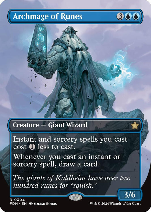 Archmage of Runes (Borderless) (304) (FDN)