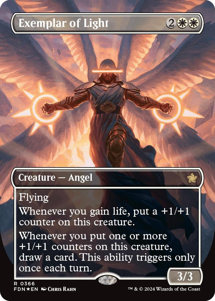 Exemplar of Light (Borderless) (Mana Foil) (366) (FDN)