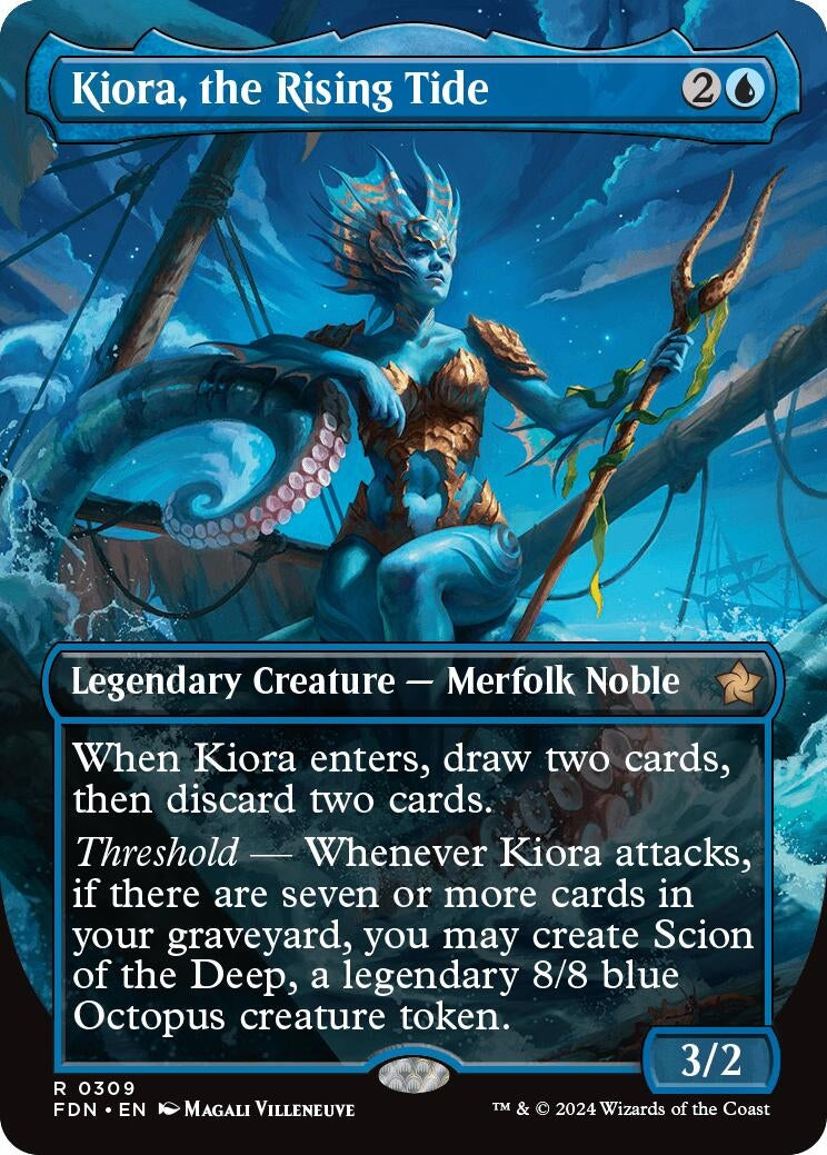 Kiora, the Rising Tide (Borderless) (309) (FDN)