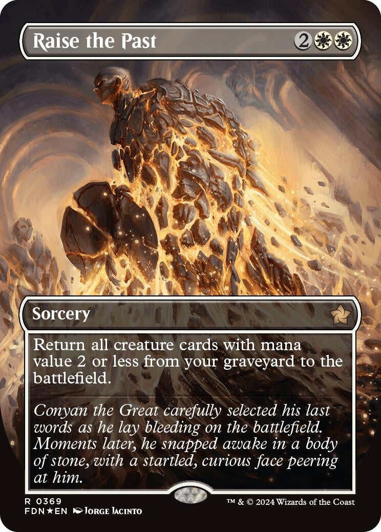 Raise the Past (Borderless) (Mana Foil) (369) (FDN)