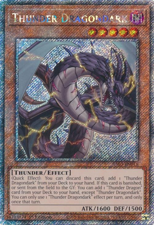 Thunder Dragondark (Platinum Secret Rare) (RA03-EN018)
