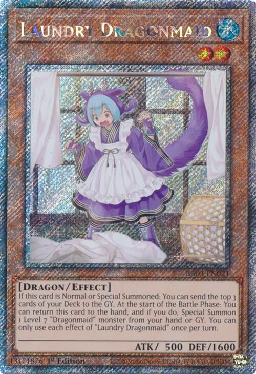 Laundry Dragonmaid (Platinum Secret Rare) (RA03-EN021)