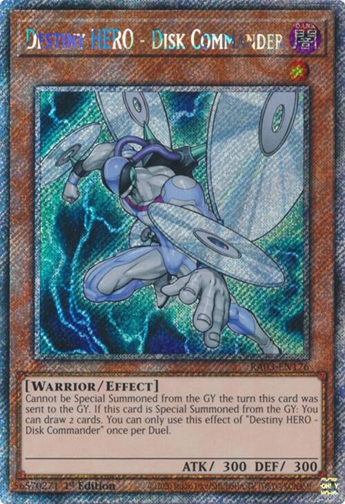 Destiny HERO - Disk Commander (Platinum Secret Rare) (RA03-EN176)