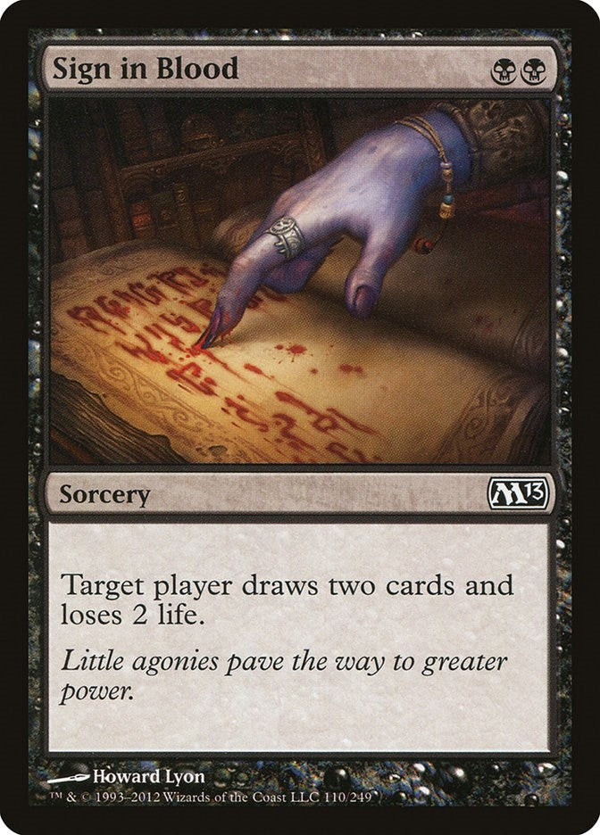 Sign in Blood (110) (M13)