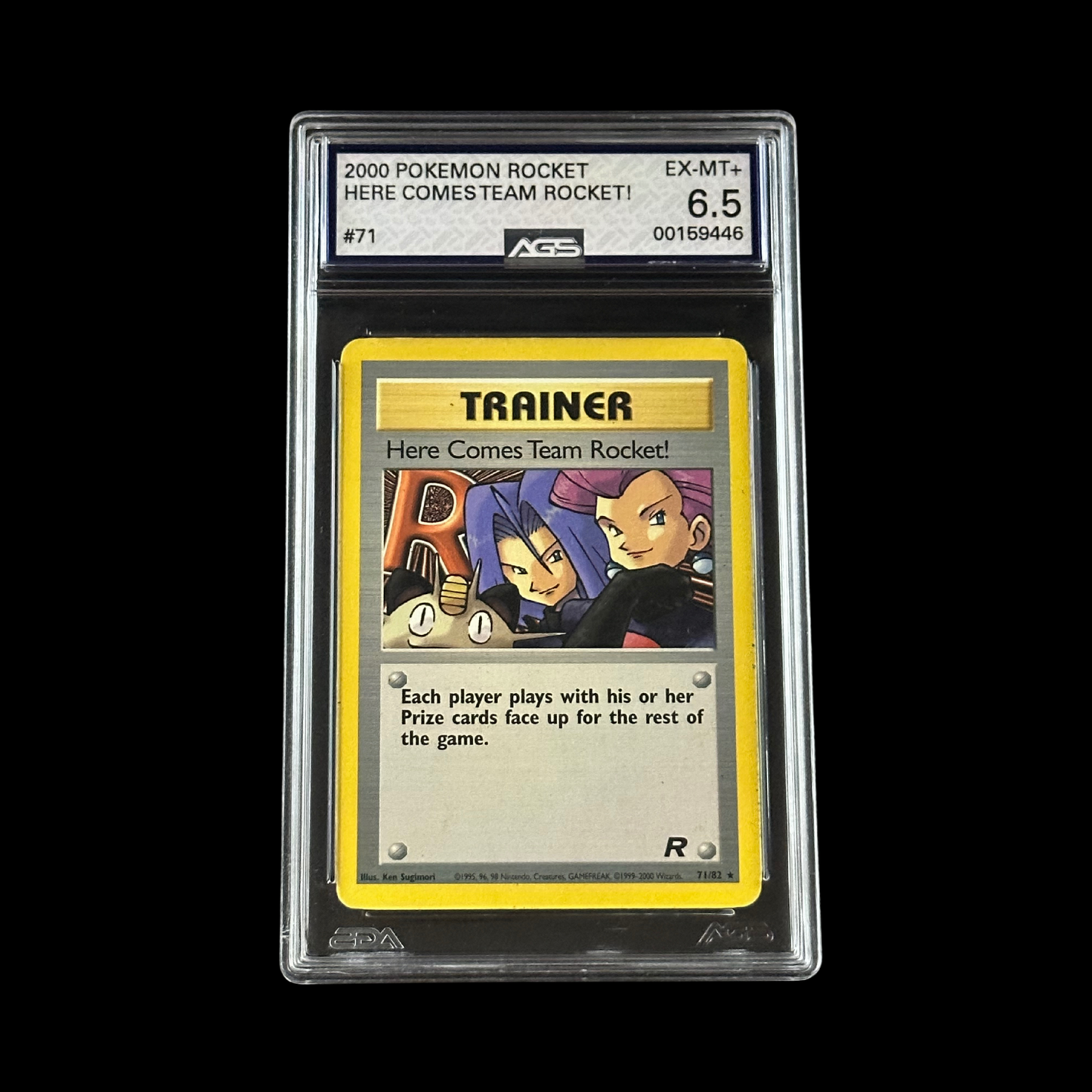 Pokemon Slab Here Comes Team Rocket 71/82 AGS 6.5 EX 2000