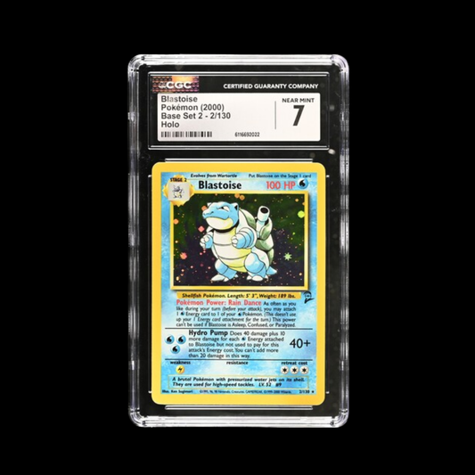 Pokemon Slab Blastoise 2 Holo Base Set 2 CGC 7 NM 2000
