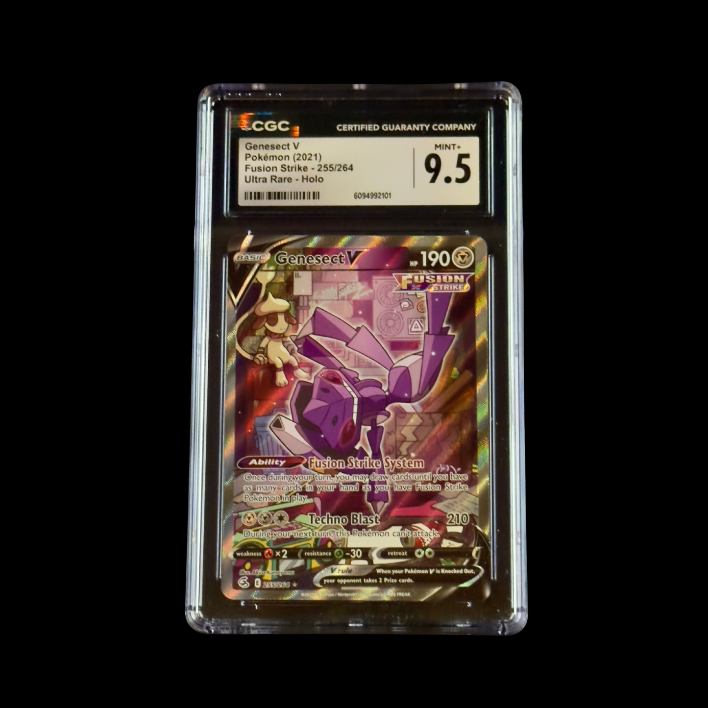 Pokemon Slab Genesect V 255 CGC 9.5 Mint+ 2021