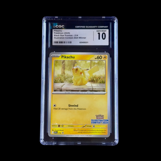 Pokemon Slab Pikachu Illustration Contest 214/BSP CGC 10 Gem Mint 2025