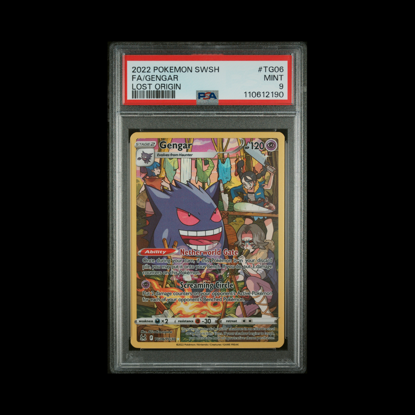 Pokemon Slab Gengar TG06 PSA 9 MINT 2022