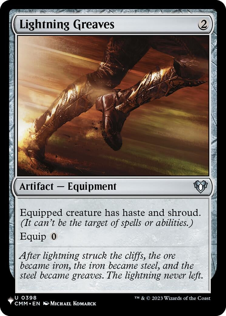 Lightning Greaves (CMM) (0398) (LIST)