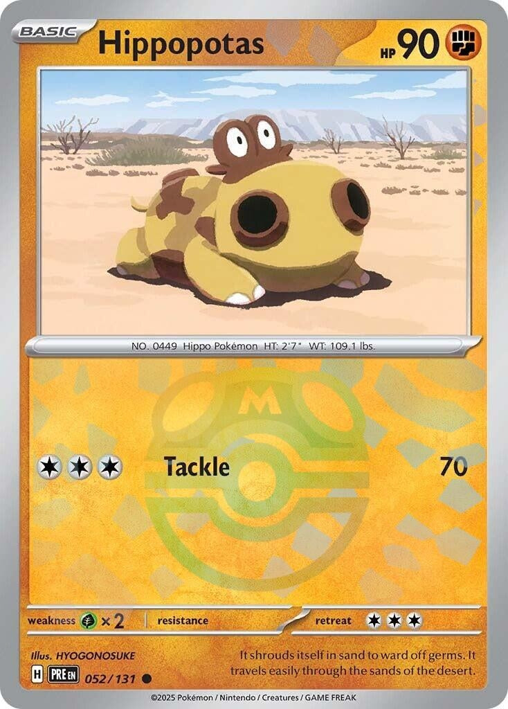 Hippopotas (Master Ball Pattern) (052/131) (PRE)