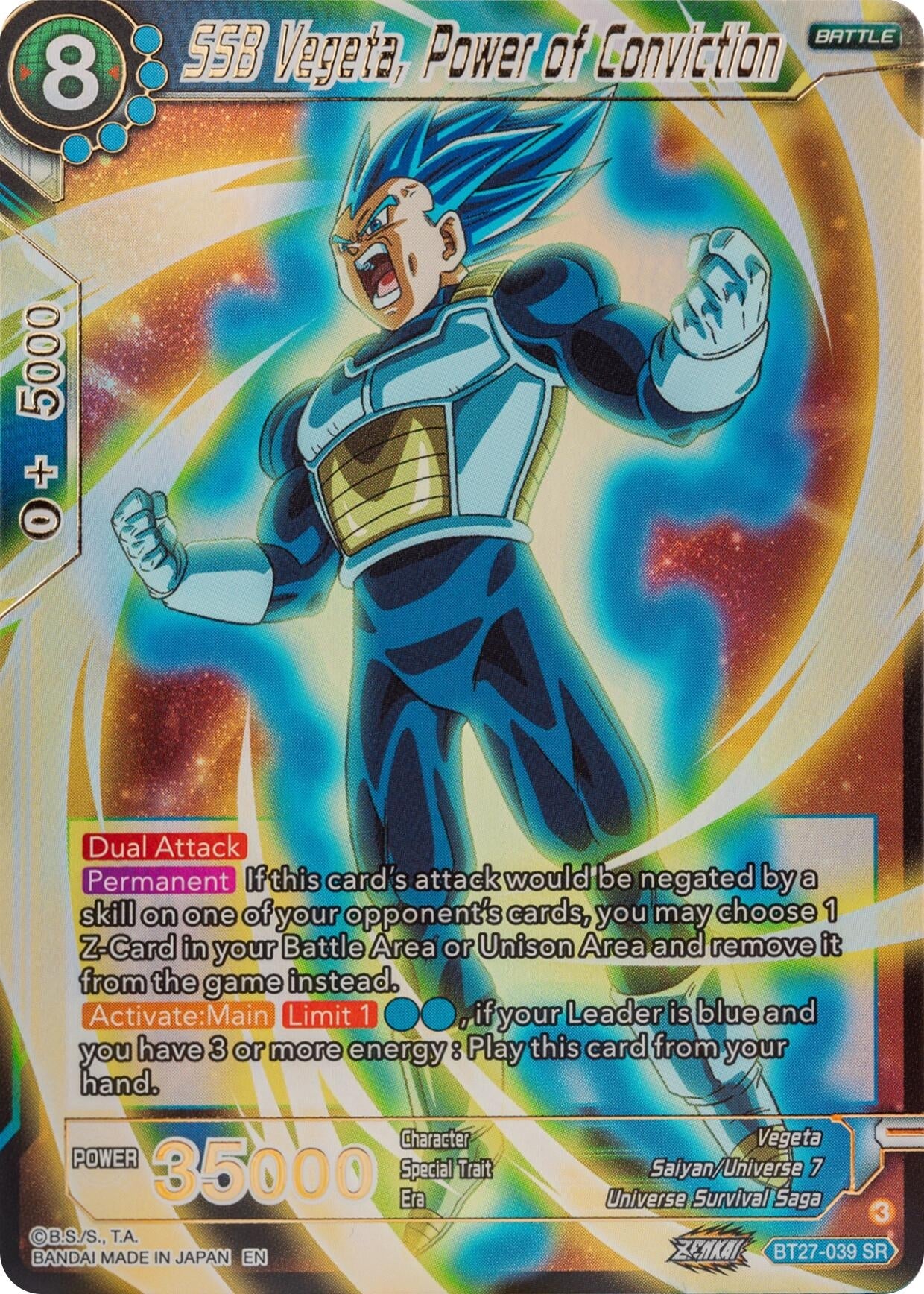 SSB Vegeta, Power of Conviction (BT27-039) (BT27)