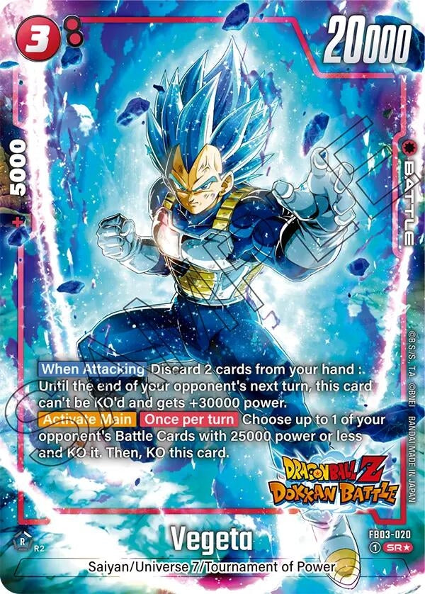 Vegeta - FB03-020 (Dragon Ball Z Dokkan Battle Alternate Art) (FB03-020) (FB03_AR)