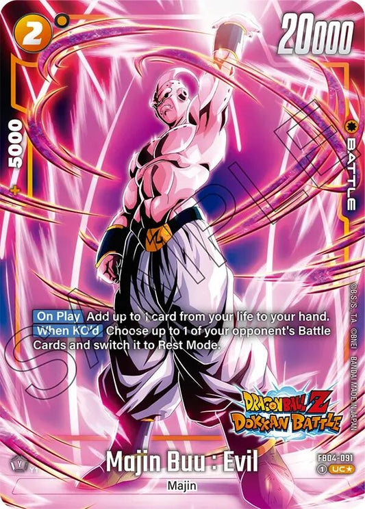 Majin Buu : Evil - FB04-091 (Dragon Ball Z Dokkan Battle Alternate Art) (FB04-091) (FB04_AR)