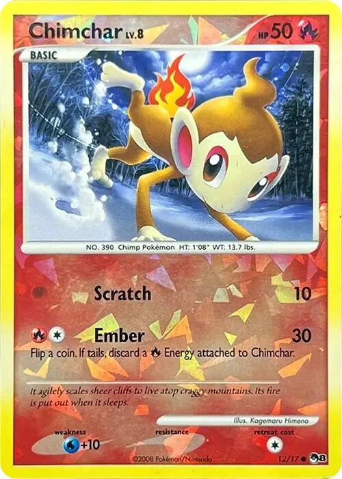 Chimchar (Cracked Ice Holo) (012/017) (POP)