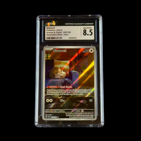 Pokemon Slab Skwovet 222 CGC 8.5 NM/Mint+ 2023