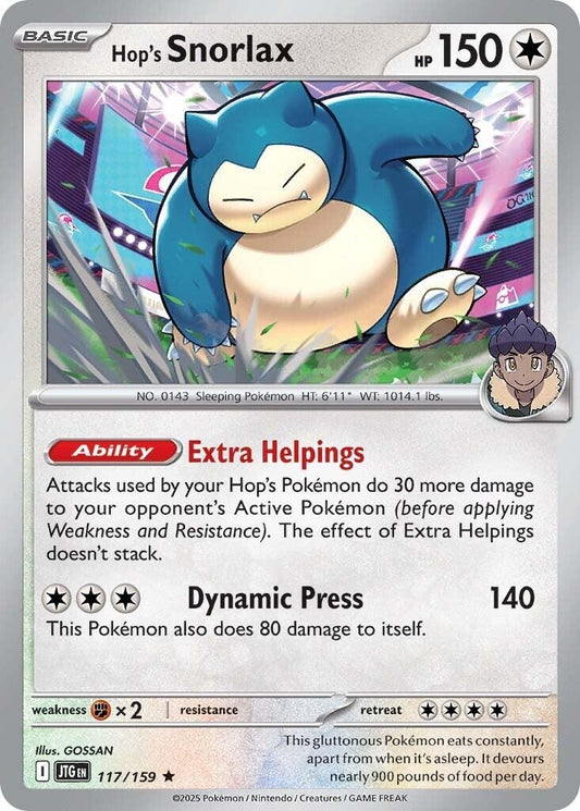 Hop's Snorlax (117/159) (JTG)