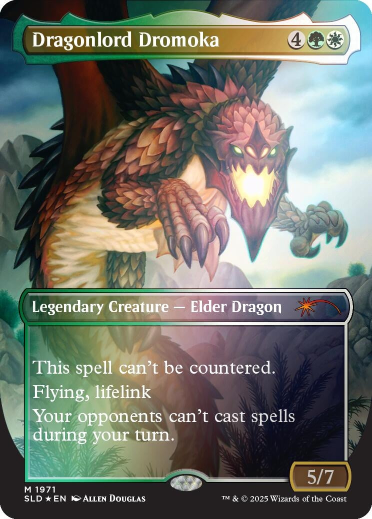 Dragonlord Dromoka (Rainbow Foil) (1971) (SLD)