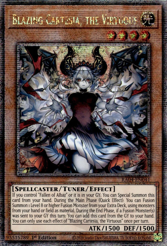 Blazing Cartesia, the Virtuous (New Art) (Quarter Century Secret Rare) (RA04-EN041) (RA04)