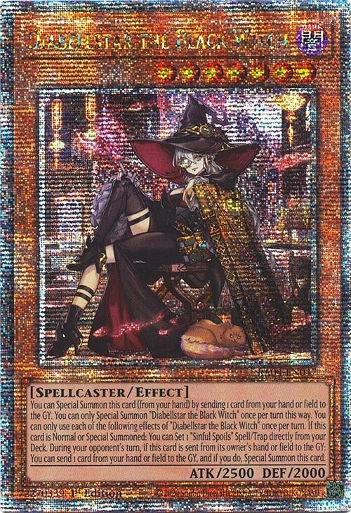 Diabellstar the Black Witch (New Art) (Quarter Century Secret Rare) (RA04-EN047) (RA04)