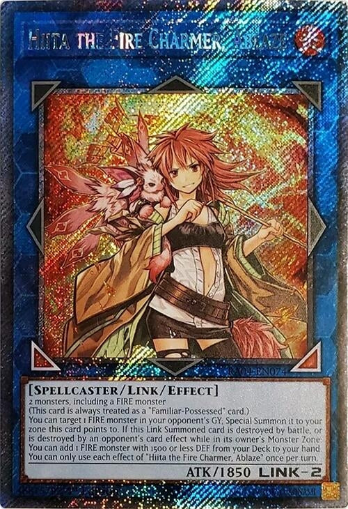 Hiita the Fire Charmer, Ablaze (Platinum Secret Rare) (RA04-EN074)