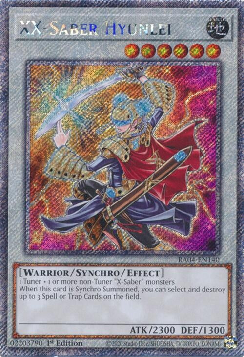 XX-Saber Hyunlei (Platinum Secret Rare) (RA04-EN140)