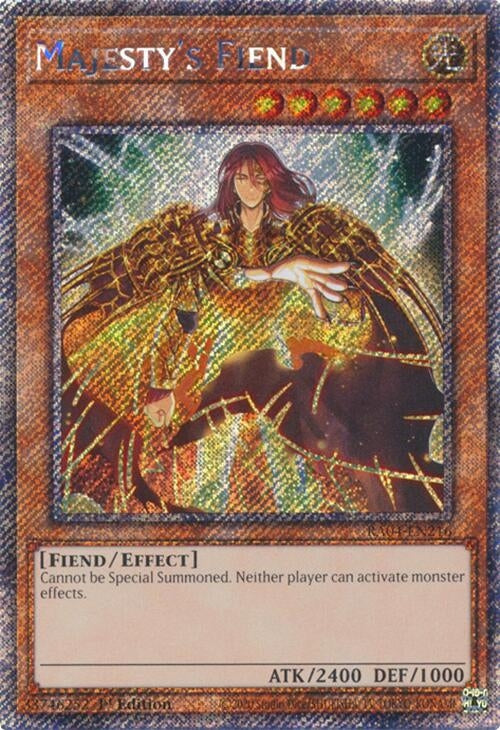 Majesty's Fiend (Platinum Secret Rare) (RA04-EN216)