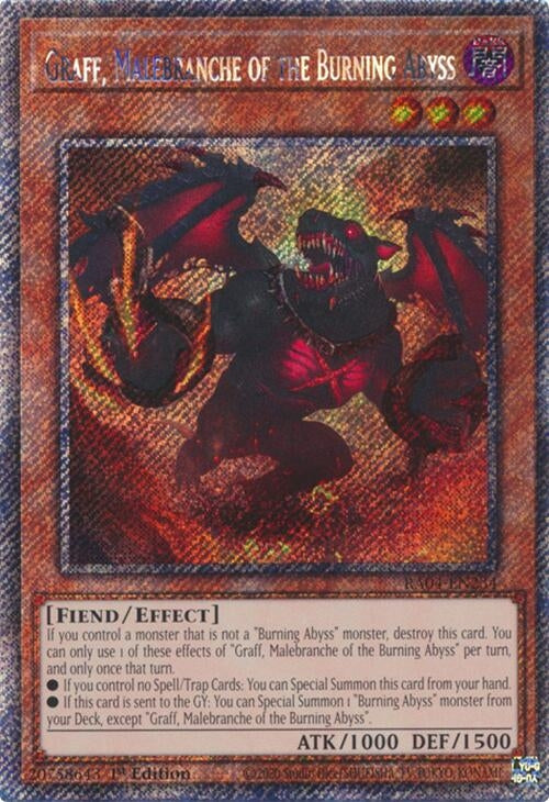 Graff, Malebranche of the Burning Abyss (Platinum Secret Rare) (RA04-EN234)