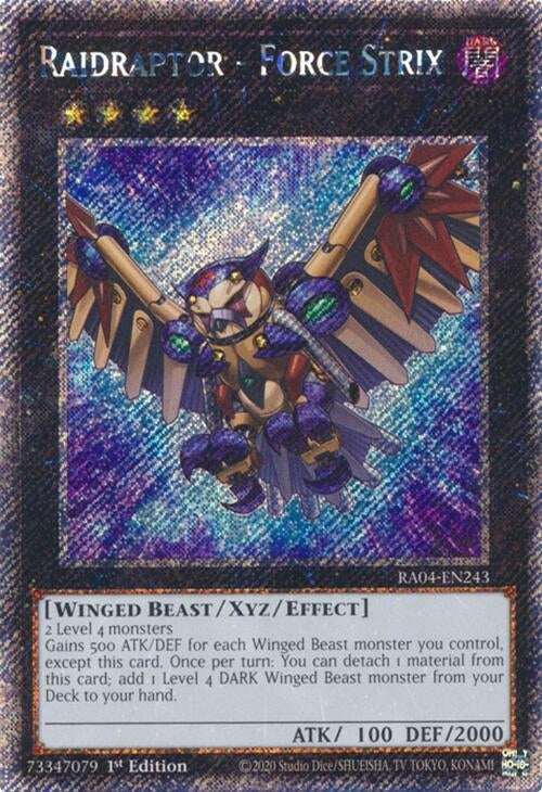 Raidraptor - Force Strix (Platinum Secret Rare) (RA04-EN243)