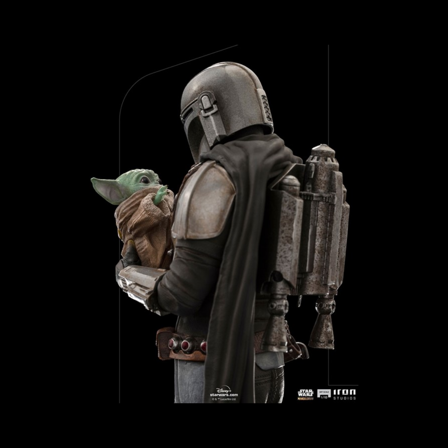 Star Wars Sideshow & Iron Studios Mandalorian And Grogu 1:10 Scale