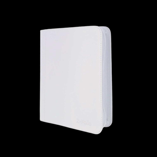 BCW Z-Folio Toploader Zippered Binder White 4 Pocket 160x Cards