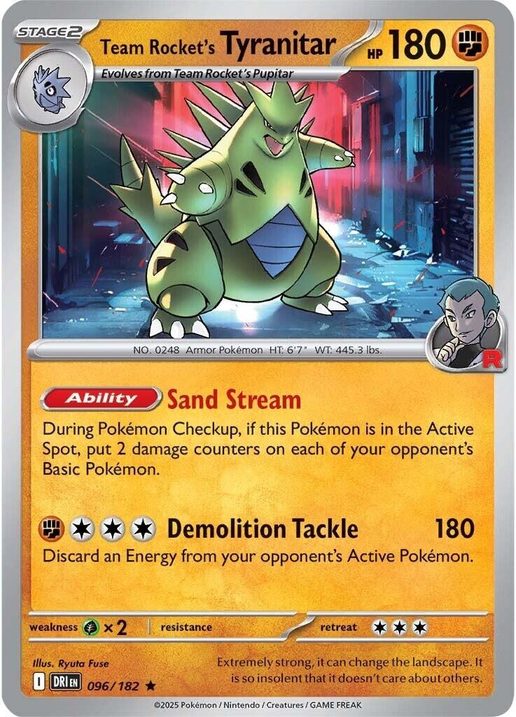 Team Rocket's Tyranitar (096/182) (DRI)