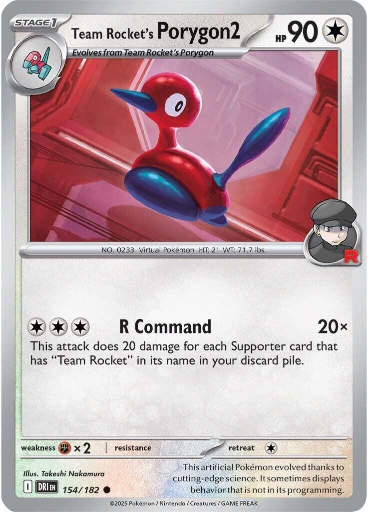 Team Rocket's Porygon2 (154/182) (DRI)