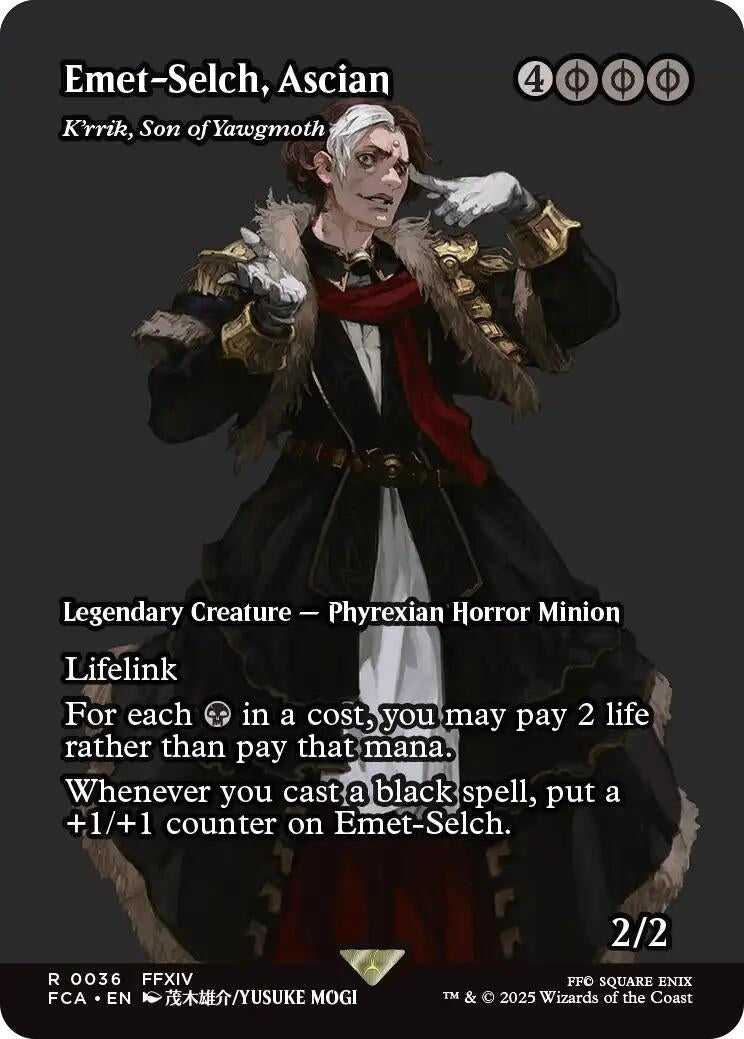 Emet-Selch, Ascian - K'rrik, Son of Yawgmoth (Showcase) (36) (FCA)