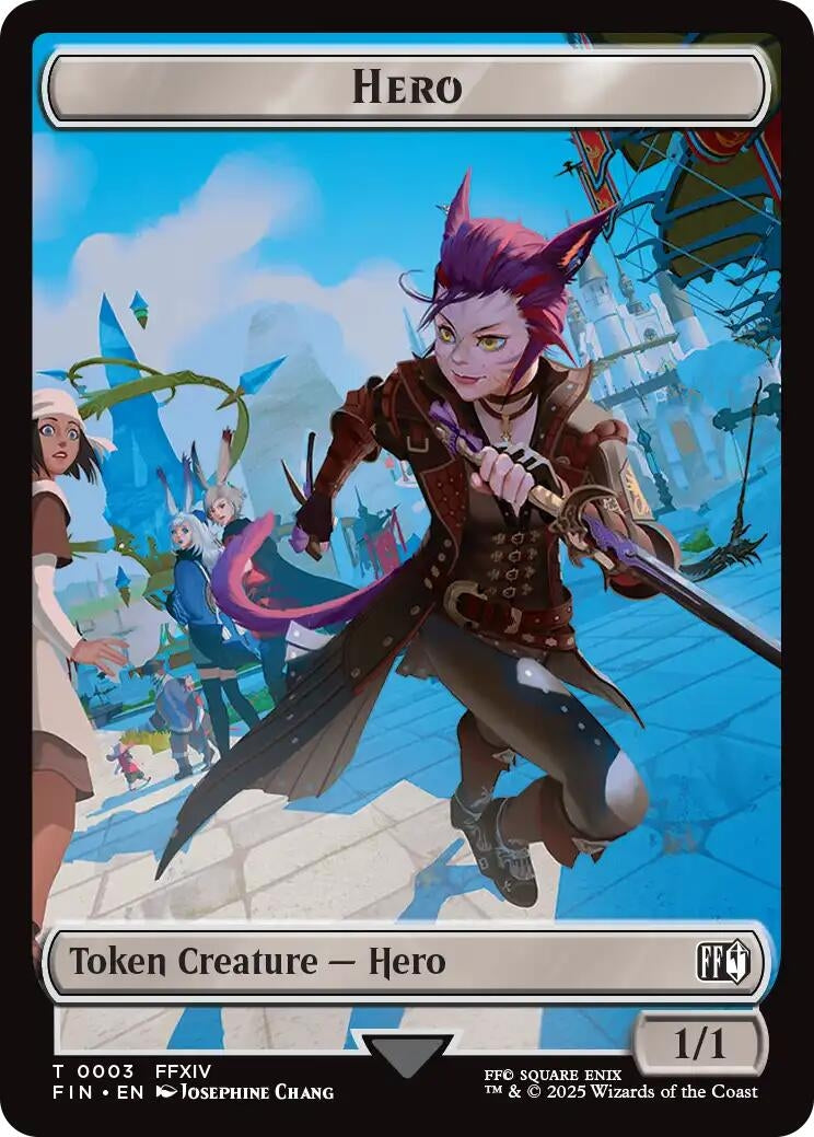 Hero (0003) // Wizard (0014) Double-Sided Token (3 // 14) (FIN)