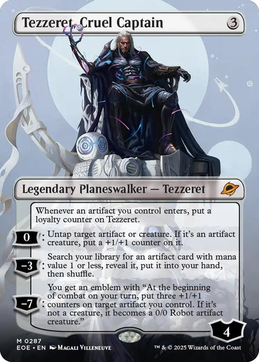Tezzeret, Cruel Captain (Borderless) (287) (EOE)