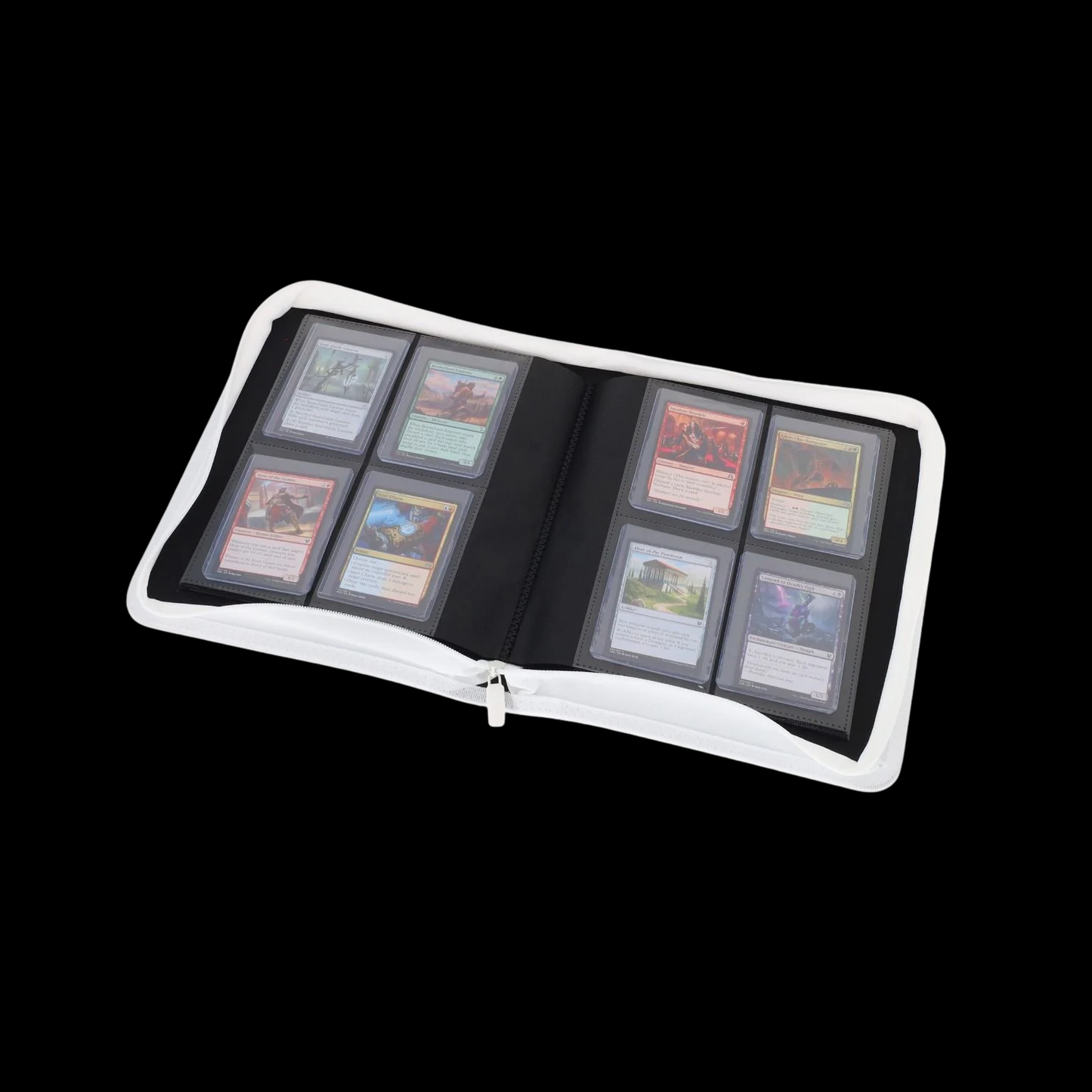 BCW Z-Folio Toploader Zippered Binder White 4 Pocket 160x Cards