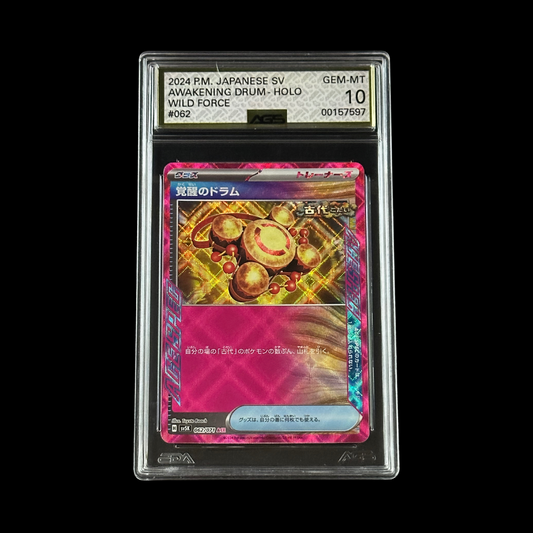 Pokemon JP Slab Awakening Drum Holo Wild Force 062/071 AGS 10 Gem 2024