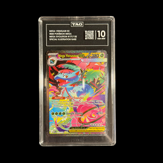Pokemon Slab Mega Venusaur EX 177 Tag 10 Gem 2025