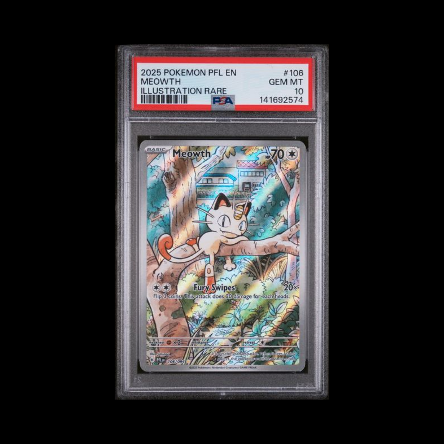 Pokemon Slab Meowth 106 PSA 10 Gem 2025