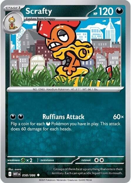 Scrafty (058/086) (WHT)