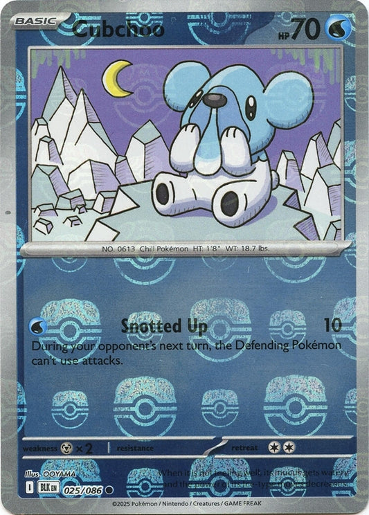 Cubchoo (Master Ball Pattern) (025/086) (BLK)